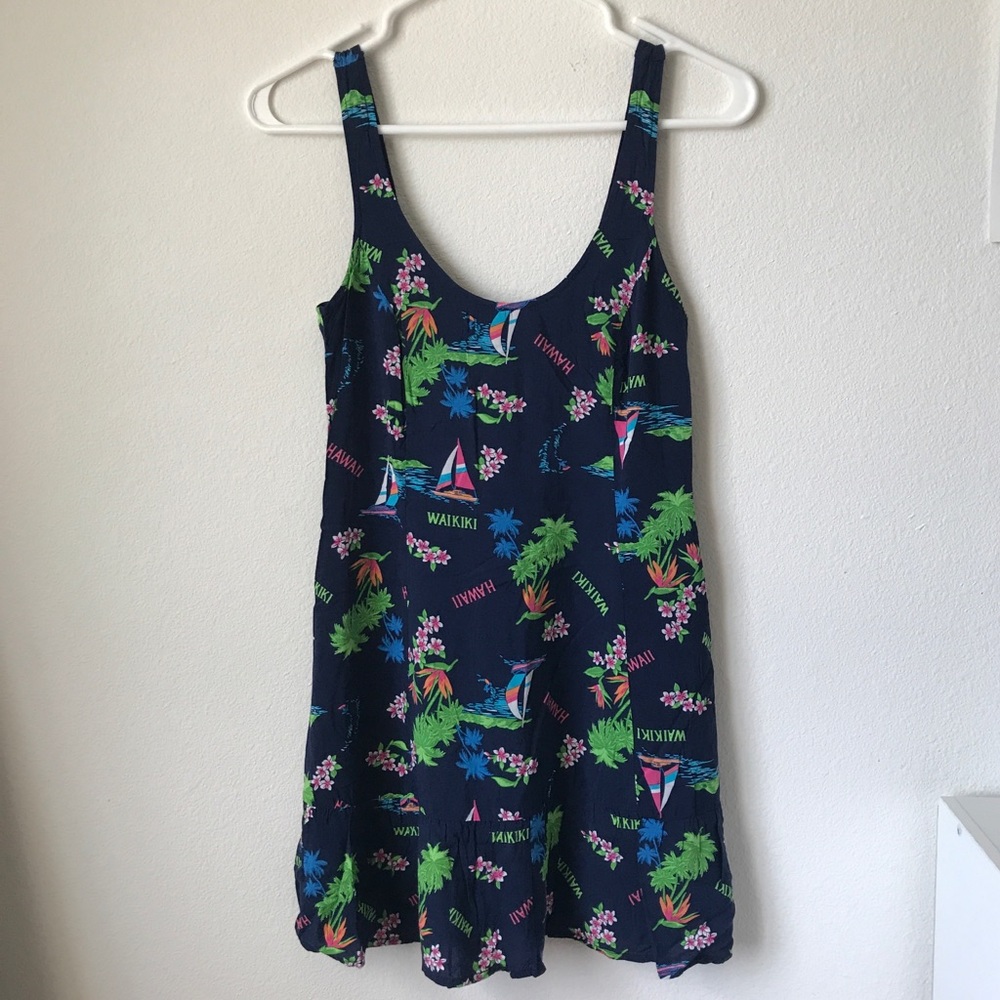 Hollister Navy Waikiki, Hawaii Tropical Dress